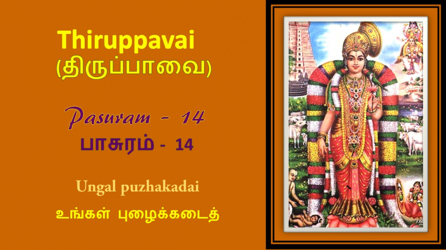 Andal Thirupavai Pasuram 14-திருப்பாவை பாசுரம் 14-with lyrics-உங்கள் புழக்கடை-Ungalpuzhakadai